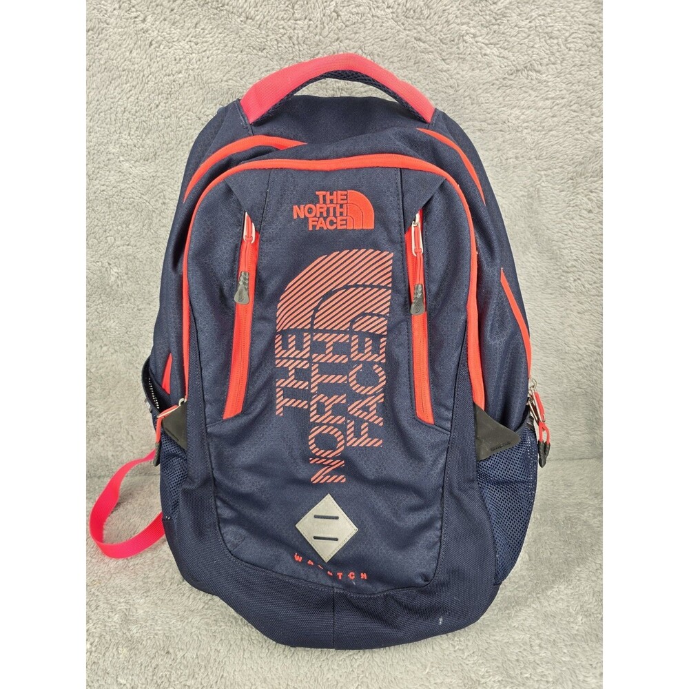 The North Face Blue And Pink Backpack With Padding For Laptop Large